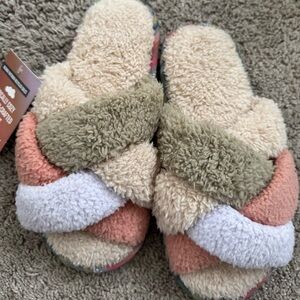 Plush Multicolor Women's Slippers